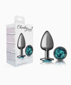 Cheeky Charms-Gunmetal Metal Butt Plug-  Round-Large