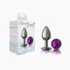 Cheeky Charms-Gunmetal Metal Butt Plug-  Round- Medium