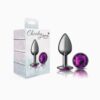 Cheeky Charms-Gunmetal Metal Butt Plug-  Round- Large