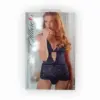 Chemise de Encaje Dahlia con G-String Azul CH/M Allure