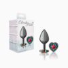 Cheeky Charms-Gunmetal Metal Butt Plug-  Heart-Small