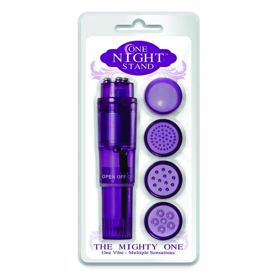Vibrador de Bolsillo con 4 Cabezales Intercambiables The Mighty One One Night Stand