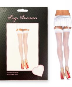 Sheer Backseam Stocking - One Size - White