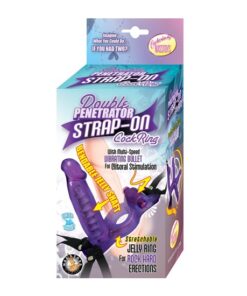 DOUBLE PENETRATOR STRAP-ON  COCKRING – PURPLE
