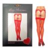 Sheer Backseam Stocking - One Size - Red