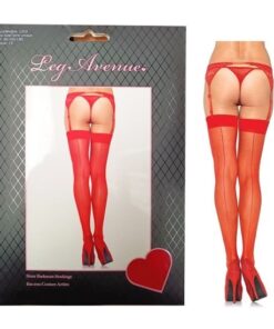 Sheer Backseam Stocking - One Size - Red