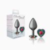 Cheeky Charms-Gunmetal Metal Butt Plug-  Heart-Large