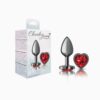 Cheeky Charms-Gunmetal Metal Butt Plug-  Heart-Small