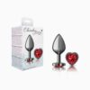 Cheeky Charms-Gunmetal Metal Butt Plug-  Heart-Medium