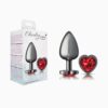 Cheeky Charms-Gunmetal Metal Butt Plug-  Heart-Large
