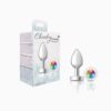 Cheeky Charms-Silver Metal Butt Plug-   Light Up-Small