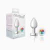 Cheeky Charms-Silver Metal Butt Plug-  Light Up-Medium