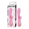 VIBES OF NEW YORK RIBBED SUCTION MASSAGER-PINK