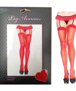Sheer Stockings - One Size - Red