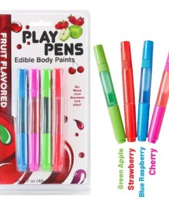 PLAY PEN EDIBLE BODY PAINT BRUSHES 4 PACK (2.5 oz c/u)