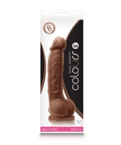 Colours - Dual Density - 5" Dildo - Brown