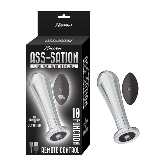 Plug Anal Vibratorio con Control Remoto Ass-Sation Nasstoys Plata 11cm