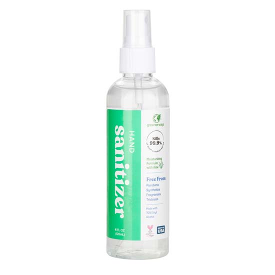 Desinfectante de Manos en Spray Humectante Hand Sanitizer 120ml Greenerways