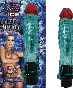 Red Tip Crystal Ice Top Stud Blue