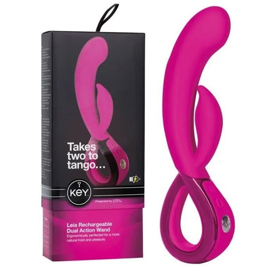 Vibrador Dual Action Wand Leia Raspberry Pink KEY
