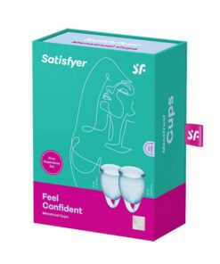 Satisfyer Feel Confident Menstrual Cup- Light Blue