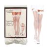 Satin Bow Fishnet Thigh Hi - One Size - White / Baby