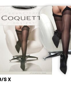 Coquette Thigh High Sheer Back Seam Stockings-Black O/S X