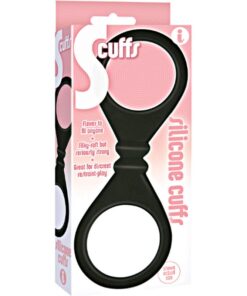 One Piece Silicone Cuffs Black - S-Cuffs