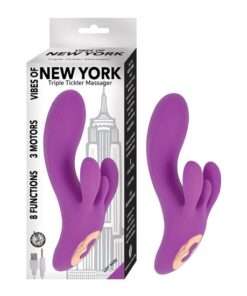 VIBES OF NEW YORK TRIPLE TICKLER MASSAGER-PURPLE