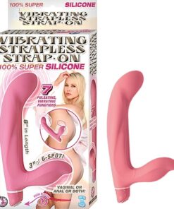 Vibrating Strapless Strap-On Pink