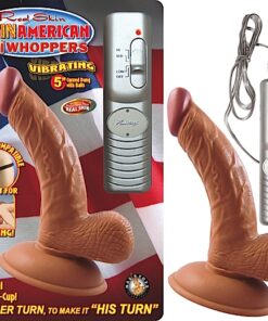 Latin American Mini Whoppers Vibrating 5'' Curved Dong W/ Balls Latin