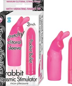 3 Speed Bullet With Rabbit Orgasmic Stimulator Pink
