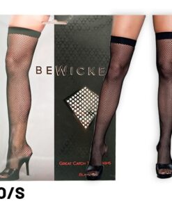 BeWicked Great Catch Thigh Highs-Black O/S