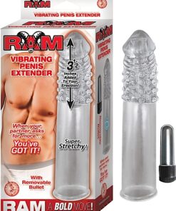 Ram Vibrating Penis Extender - Clear