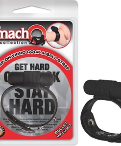 The Macho Collection Snap-On Vibro Cock &Amp; Ball Strap - Black