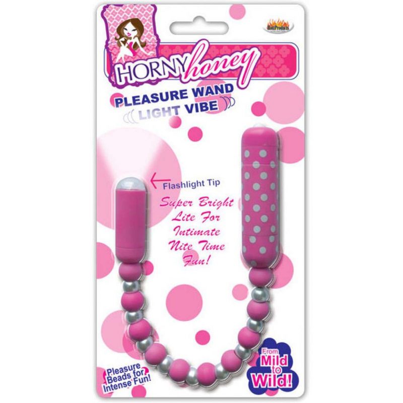 Vibrador tipo Bullet con Cuentas Beads y Luz Pleasure Wand Horny Honey