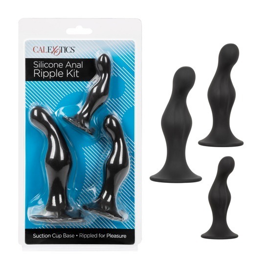Kit de Plugs Anales de Silicona Anal Ripple Kit 3 piezas CalExotics