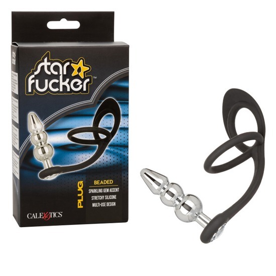 Plug Anal Beaded Starfucker Silver de Silicona CalExotics