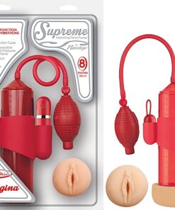 Supreme Vibrating Penis Pump By Nasstoys Vagina Red