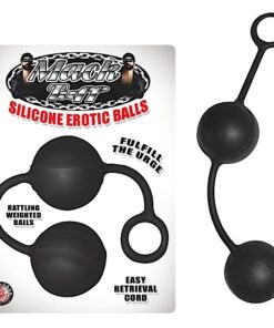 Mack Tuff Silicone Erotic Balls - Black