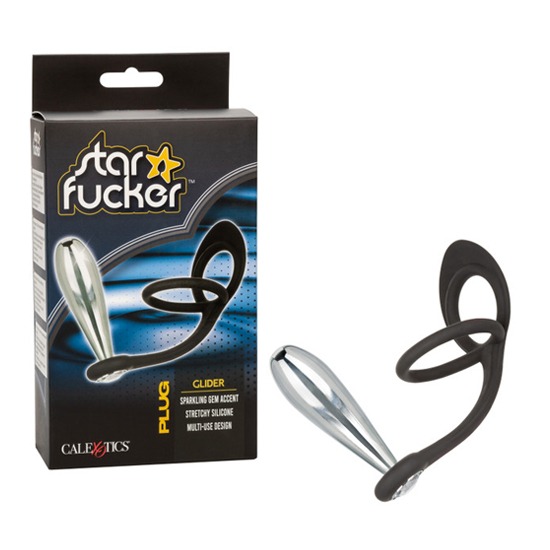 Plug Anal Glider Starfucker con Anillo Triple de Silicón CalExotics
