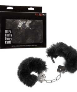 ULTRA FLUFFY FURRY CUFFS- BLACK