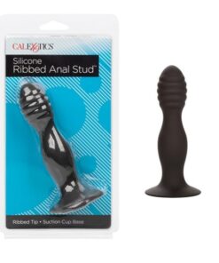 SILICONE RIBBED ANAL STUD