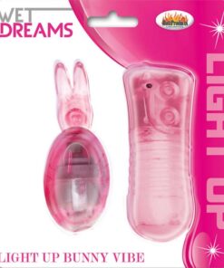 Wet Dreams-Light Up Pleasure Bunny With Egg-Carded 8 Speed