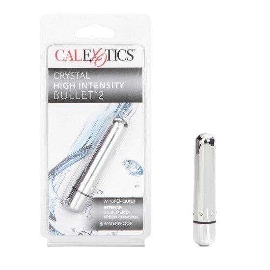 Vibrador tipo Bullet Plata Crystal High Intensity Bullet 2 CalExotics