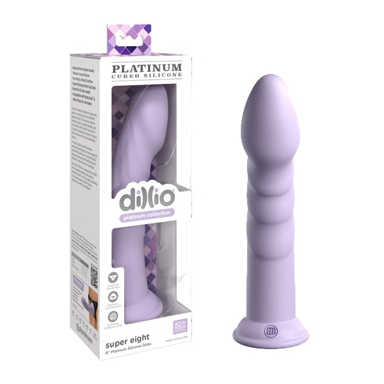 Dildo con Ventosa Super Eight Purple Dillio Platinum 21cm