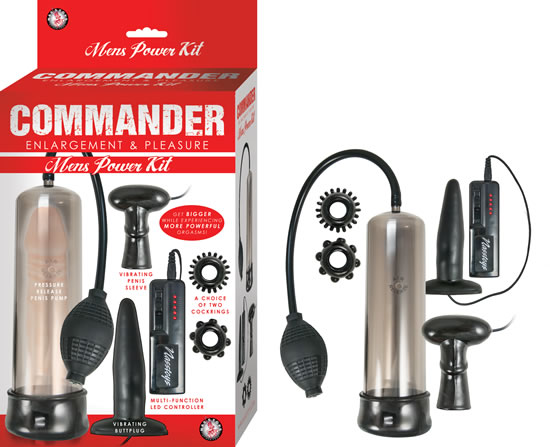 Kit de Potencia Masculina Commander Mens Power Kit 6 Piezas Negro Nasstoys