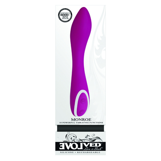 Vibrador de Silicona Recargable Monroe Magenta 18cm Evolved