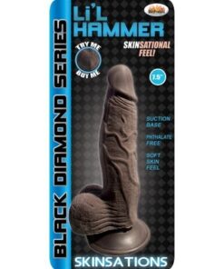 Skinsations Li'L Hammer - 7.5" Suction Cup Dildo Black