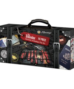 THE TRAVELER 10 PIECE RESTRAINTS & BONDAGE PLAY KIT-MAROON